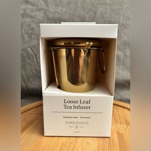 Threshold Gold Stainless Steel Fine Mesh Tea Infuser, NIB